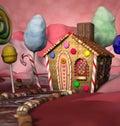 Fantasy colorful candy house